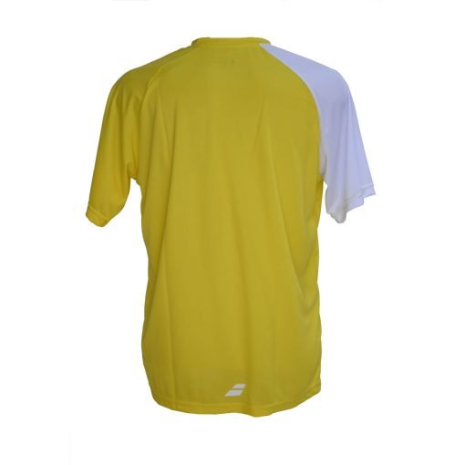 Camiseta Babolat Performance Amarela e Branca