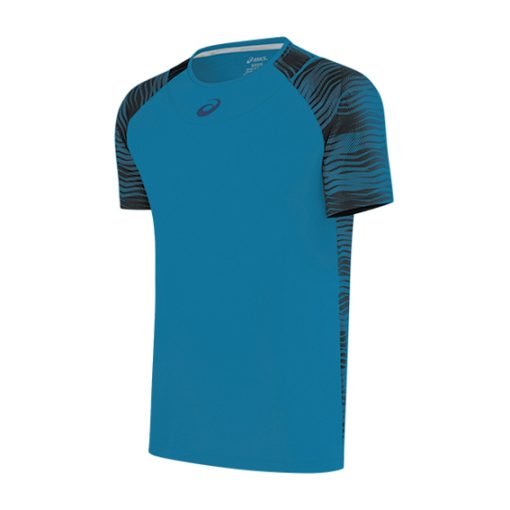 Camiseta Asics Tennis Challenger Print Masculina Azul Escuro