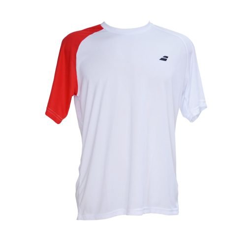 Camiseta Babolat Performance Man Branca e Vermelha