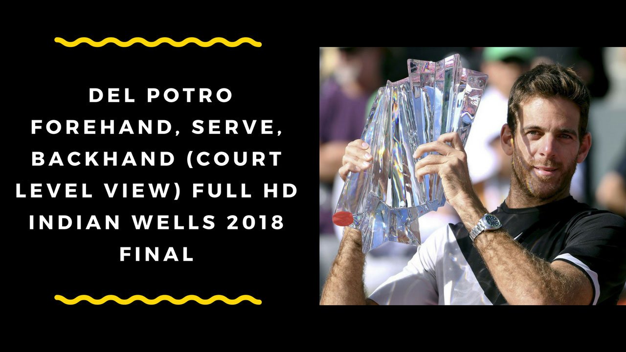 Indian Wells 2018 FINAL - DEL POTRO FOREHAND, SERVE, BACKHAND (Court Level View) FULL HD