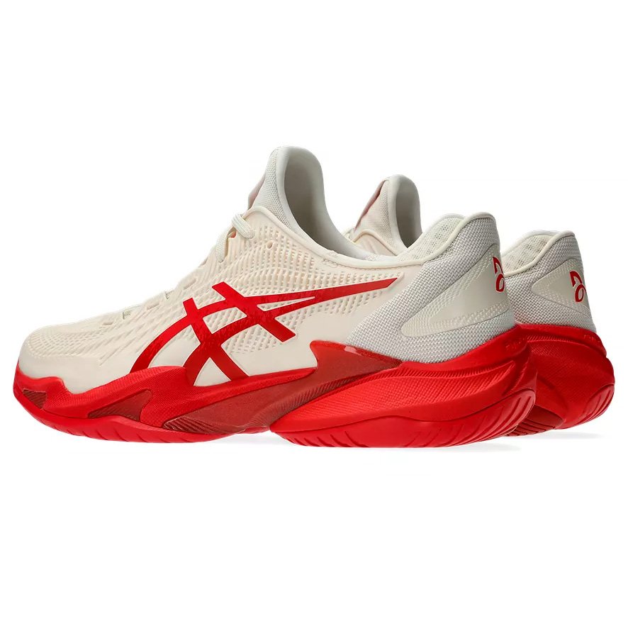 Tênis Asics Court FF 3 Novak Creme e Vermelho