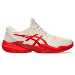 Tênis Asics Court FF 3 Novak Creme e Vermelho
