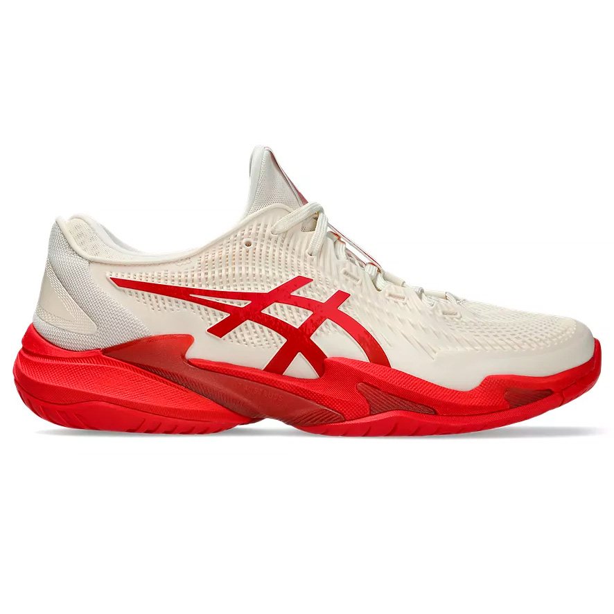 Tênis Asics Court FF 3 Novak Creme e Vermelho