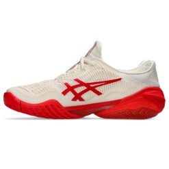 Tênis Asics Court FF 3 Novak Creme e Vermelho